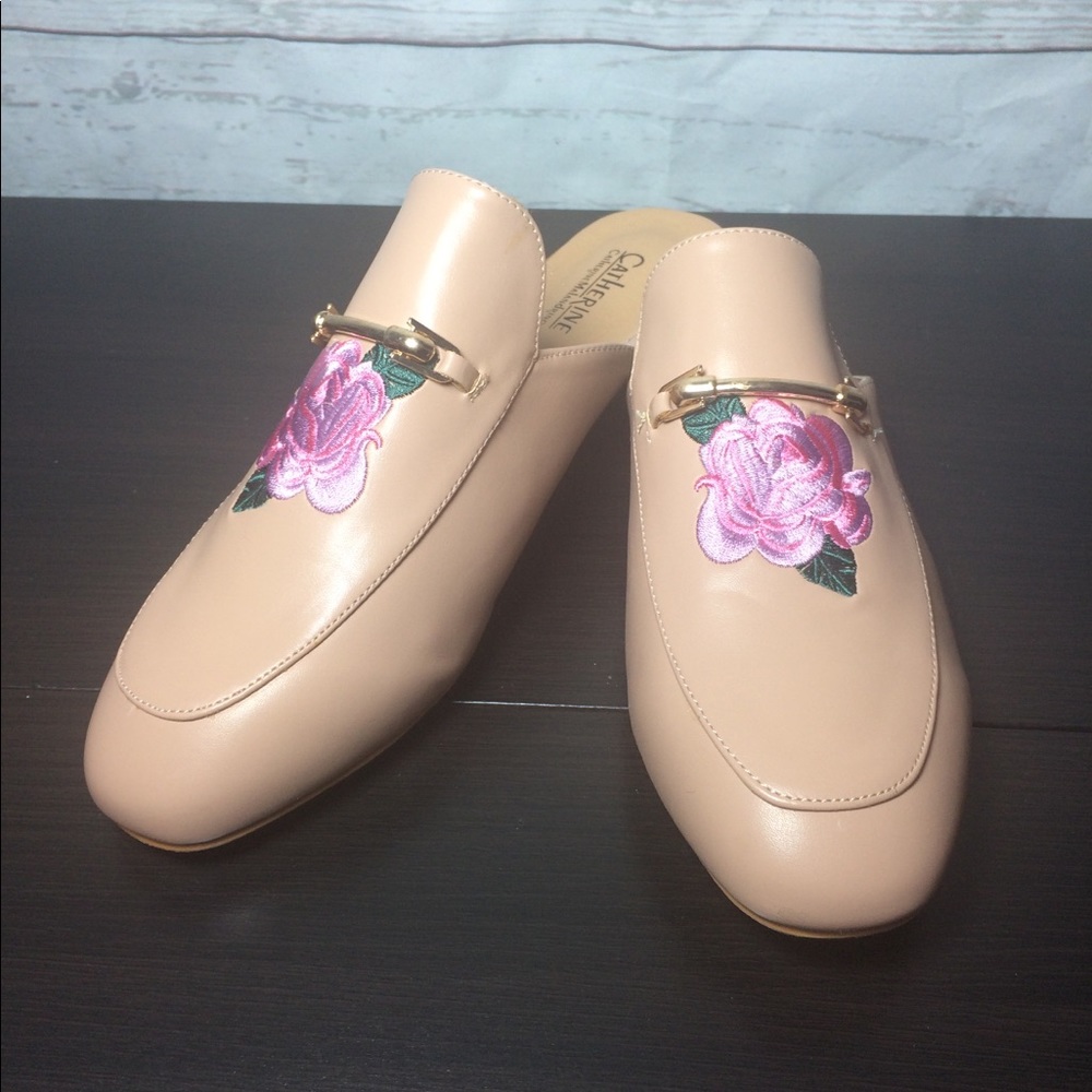 Catherine Malandrino embroidered slide mules